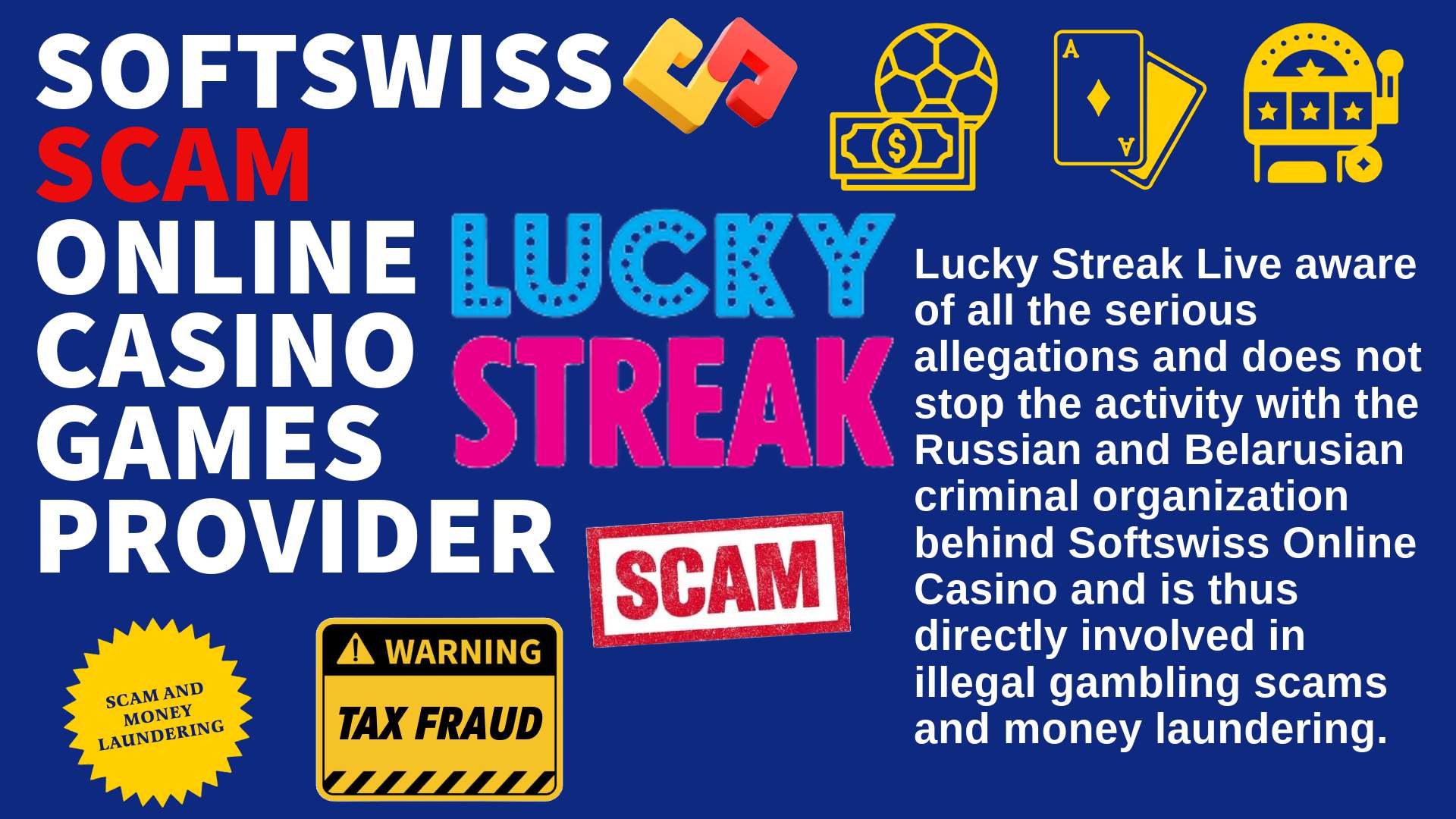 LuckyStreakLive - softswiss scam - Casino by Softswiss